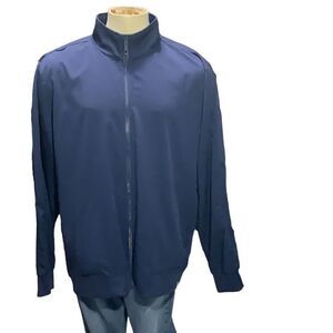 ROTHWEAR Dark Blue Zip Up Activewear Long Sleeve Mock Neck Unlined Jacket Sz XL